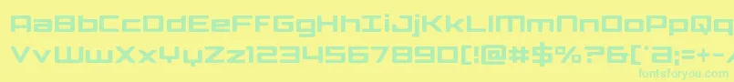 Phoenicialowercasecond Font – Green Fonts on Yellow Background