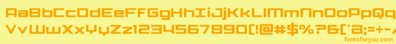 Phoenicialowercasecond Font – Orange Fonts on Yellow Background