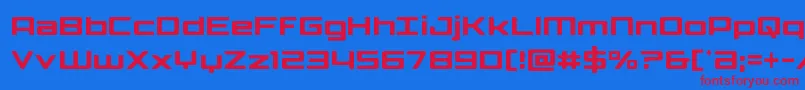 Phoenicialowercasecond Font – Red Fonts on Blue Background