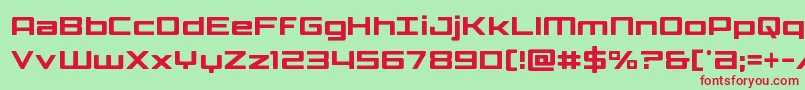 Phoenicialowercasecond Font – Red Fonts on Green Background