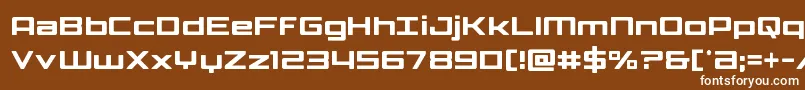 フォントPhoenicialowercasecond – 茶色の背景に白い文字