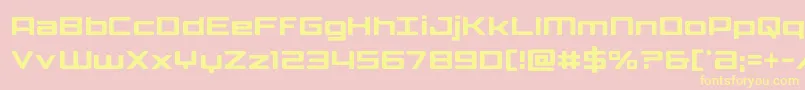 Phoenicialowercasecond Font – Yellow Fonts on Pink Background