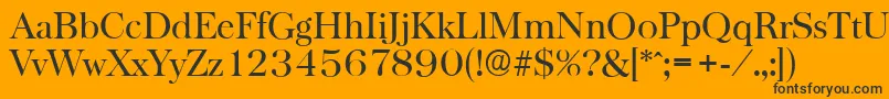 BaskervilleserialRegular Font – Black Fonts on Orange Background