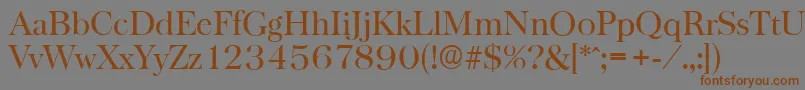 BaskervilleserialRegular Font – Brown Fonts on Gray Background