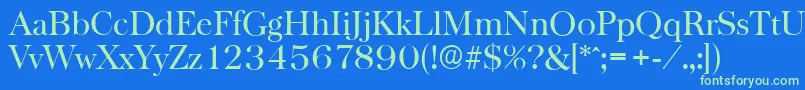 BaskervilleserialRegular Font – Green Fonts on Blue Background