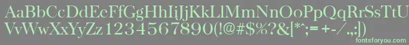 BaskervilleserialRegular Font – Green Fonts on Gray Background