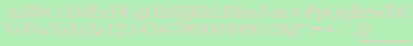 BaskervilleserialRegular Font – Pink Fonts on Green Background