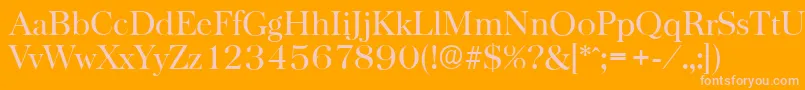 BaskervilleserialRegular Font – Pink Fonts on Orange Background