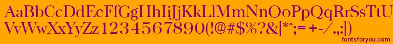 More about BaskervilleserialRegular Font BaskervilleserialRegular Font – Purple Fonts on Orange Background