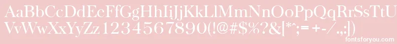 BaskervilleserialRegular Font – White Fonts on Pink Background