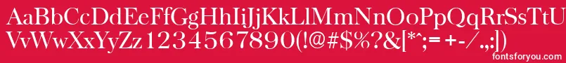 BaskervilleserialRegular Font – White Fonts on Red Background