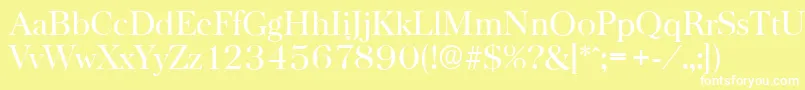 BaskervilleserialRegular Font – White Fonts on Yellow Background