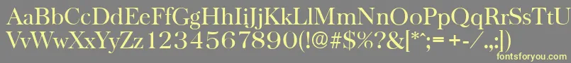 BaskervilleserialRegular Font – Yellow Fonts on Gray Background