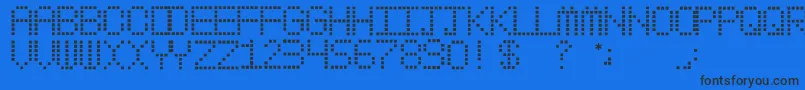 Шрифт MyPager – чёрные шрифты на синем фоне