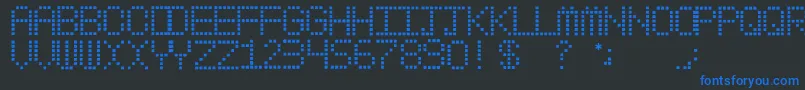 フォントMyPager – 黒い背景に青い文字