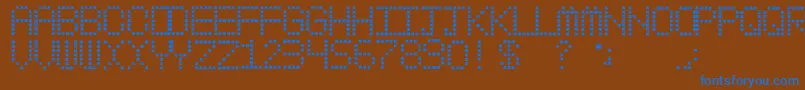 フォントMyPager – 茶色の背景に青い文字