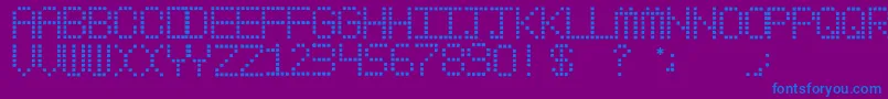 MyPager-Schriftart – Blaue Schriften auf violettem Hintergrund