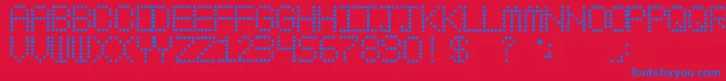 MyPager-fontti – siniset fontit punaisella taustalla