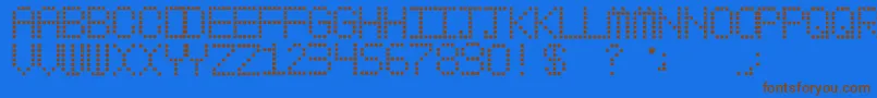 MyPager-fontti – ruskeat fontit sinisellä taustalla