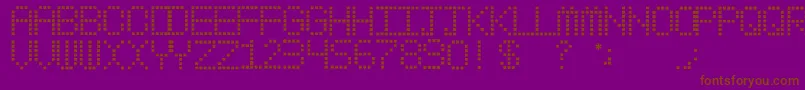 Czcionka MyPager – brązowe czcionki na fioletowym tle