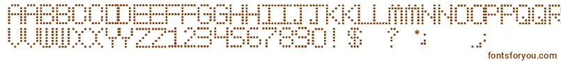 MyPager-fontti – ruskeat fontit valkoisella taustalla