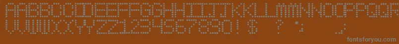 フォントMyPager – 茶色の背景に灰色の文字