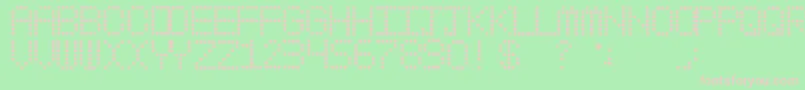 MyPager-fontti – vaaleanpunaiset fontit vihreällä taustalla