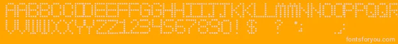 MyPager-fontti – vaaleanpunaiset fontit oranssilla taustalla