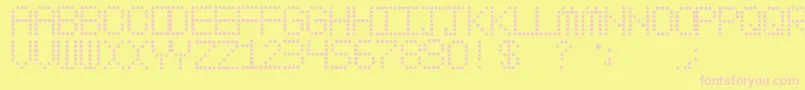 フォントMyPager – ピンクのフォント、黄色の背景