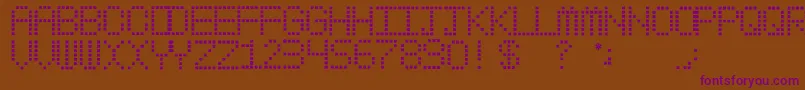 フォントMyPager – 紫色のフォント、茶色の背景