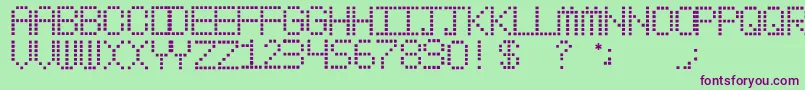 MyPager Font – Purple Fonts on Green Background