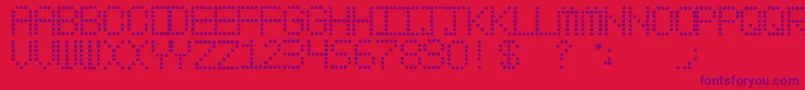 フォントMyPager – 赤い背景に紫のフォント