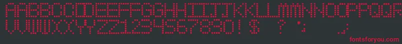 Шрифт MyPager – красные шрифты на чёрном фоне