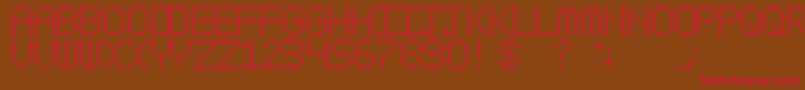 MyPager Font – Red Fonts on Brown Background