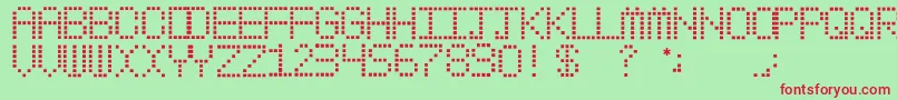 フォントMyPager – 赤い文字の緑の背景