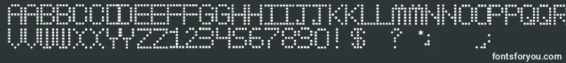 Шрифт MyPager – белые шрифты на чёрном фоне