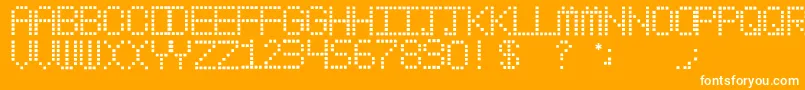 MyPager-Schriftart – Weiße Schriften auf orangefarbenem Hintergrund