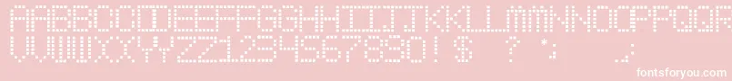 Шрифт MyPager – белые шрифты на розовом фоне