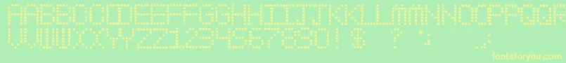 MyPager Font – Yellow Fonts on Green Background