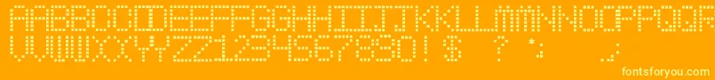 MyPager-fontti – keltaiset fontit oranssilla taustalla