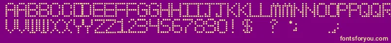 MyPager-fontti – keltaiset fontit violetilla taustalla