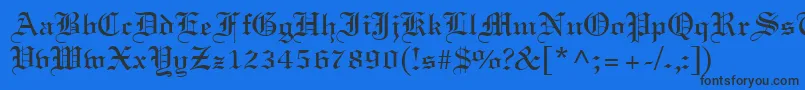 LighttextRegular Font – Black Fonts on Blue Background