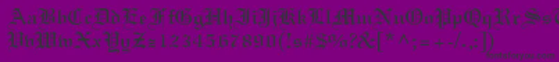 LighttextRegular-fontti – mustat fontit violetilla taustalla