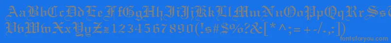 LighttextRegular Font – Gray Fonts on Blue Background
