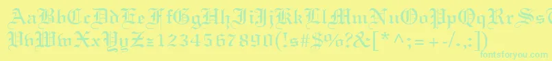 Więcej informacji o czcionce LighttextRegular Czcionka LighttextRegular – zielone czcionki na żółtym tle