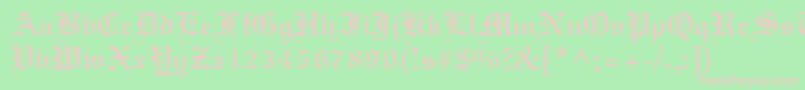 LighttextRegular Font – Pink Fonts on Green Background