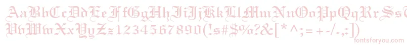 Czcionka LighttextRegular – różowe czcionki na białym tle