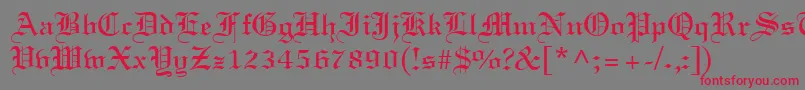LighttextRegular Font – Red Fonts on Gray Background