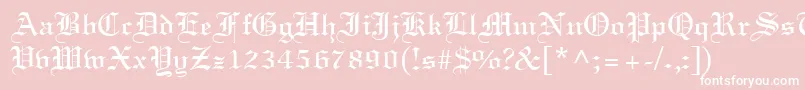 LighttextRegular-Schriftart – Weiße Schriften auf rosa Hintergrund