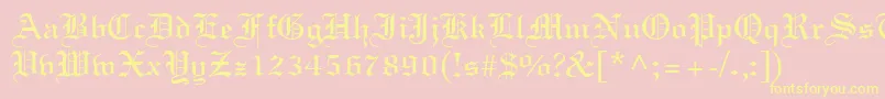 LighttextRegular Font – Yellow Fonts on Pink Background